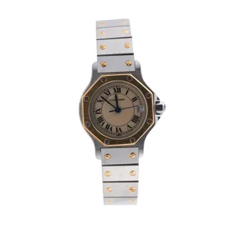 Cartier Santos 187903 Yellow gold and Stainless steel Cream