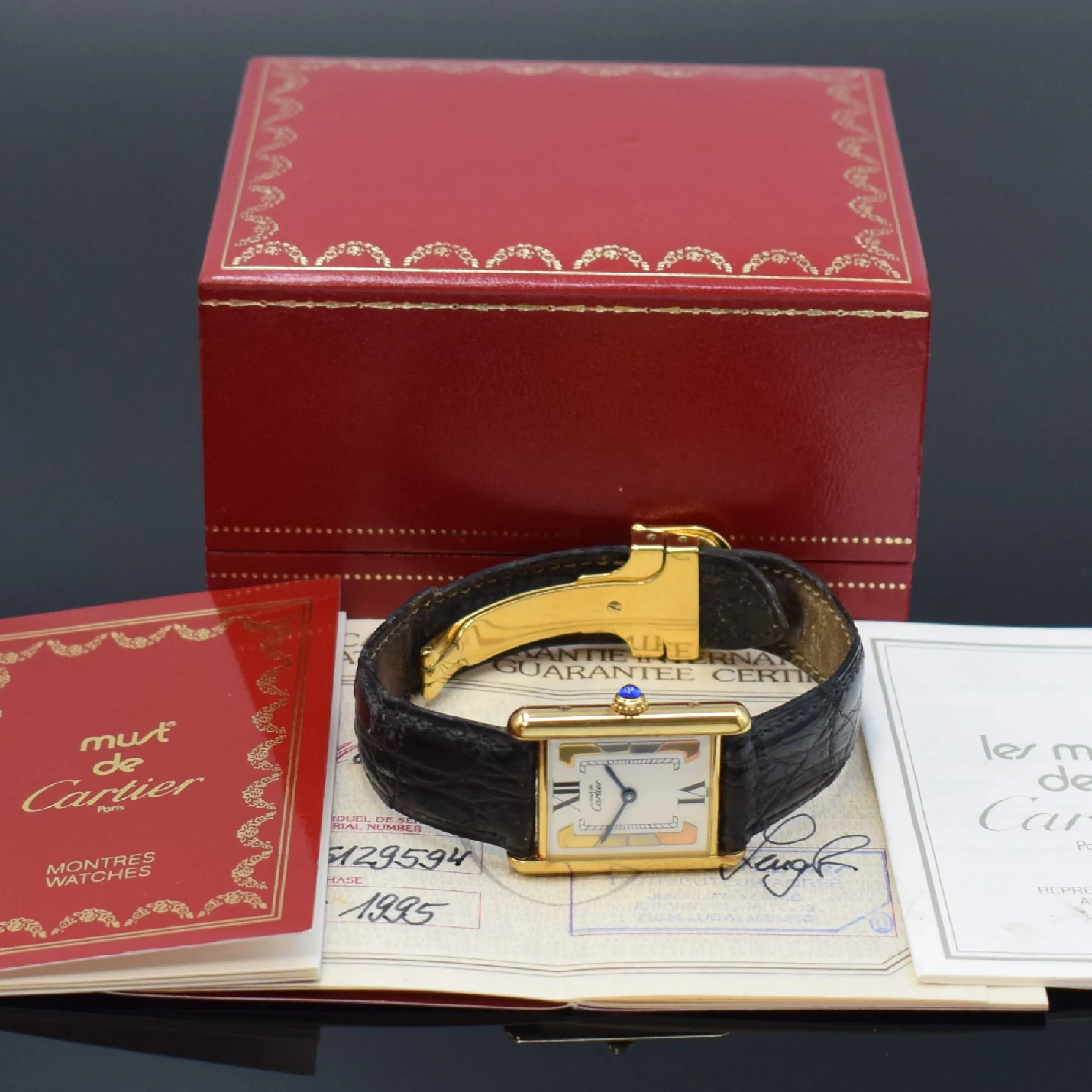 Cartier Tank 590005 30mm Gold-plated sterling silver Silver 5