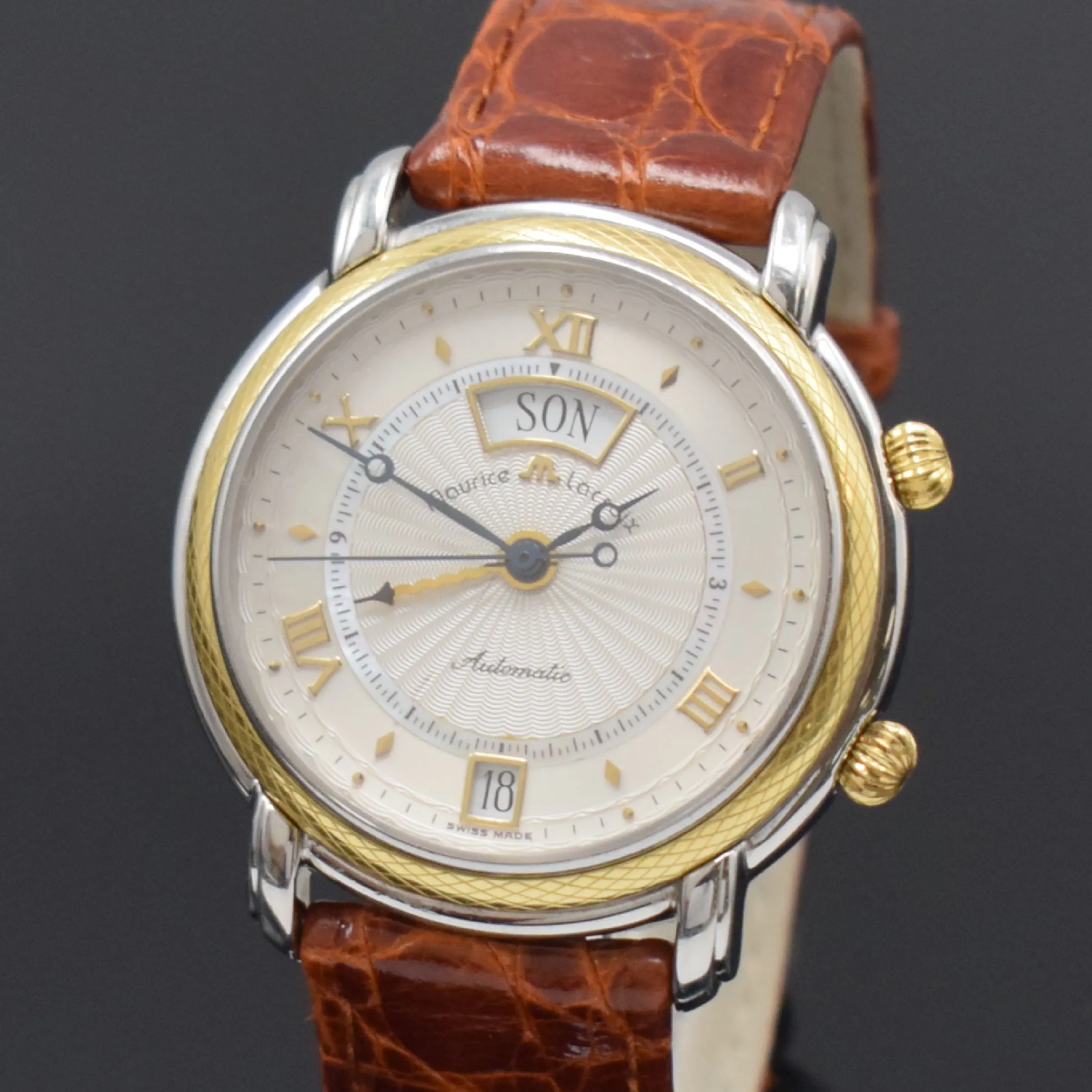 Maurice Lacroix Masterpiece 20584 38mm Yellow gold and Stainless steel Silver 1