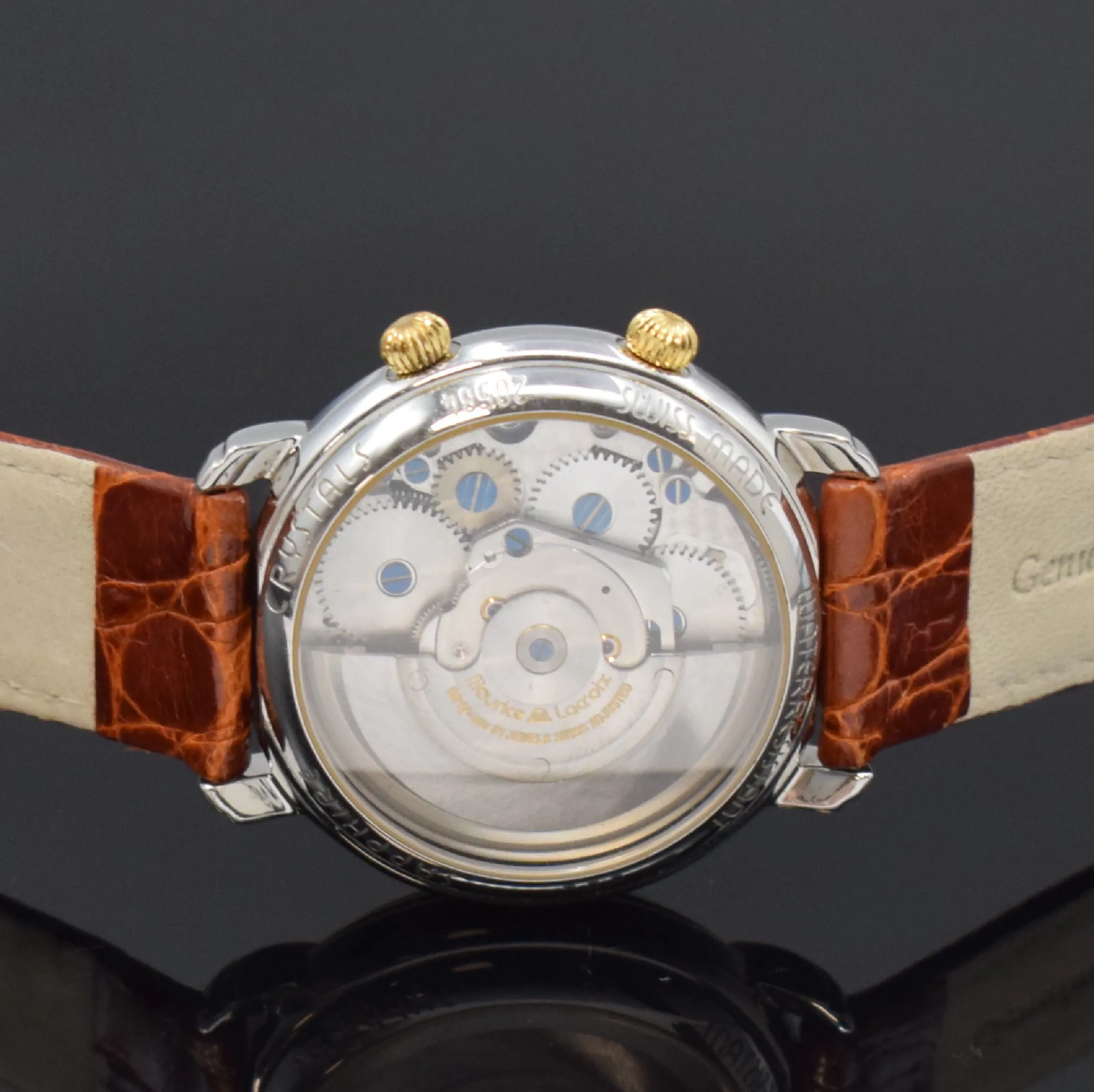 Maurice Lacroix Masterpiece 20584 38mm Yellow gold and Stainless steel Silver 3