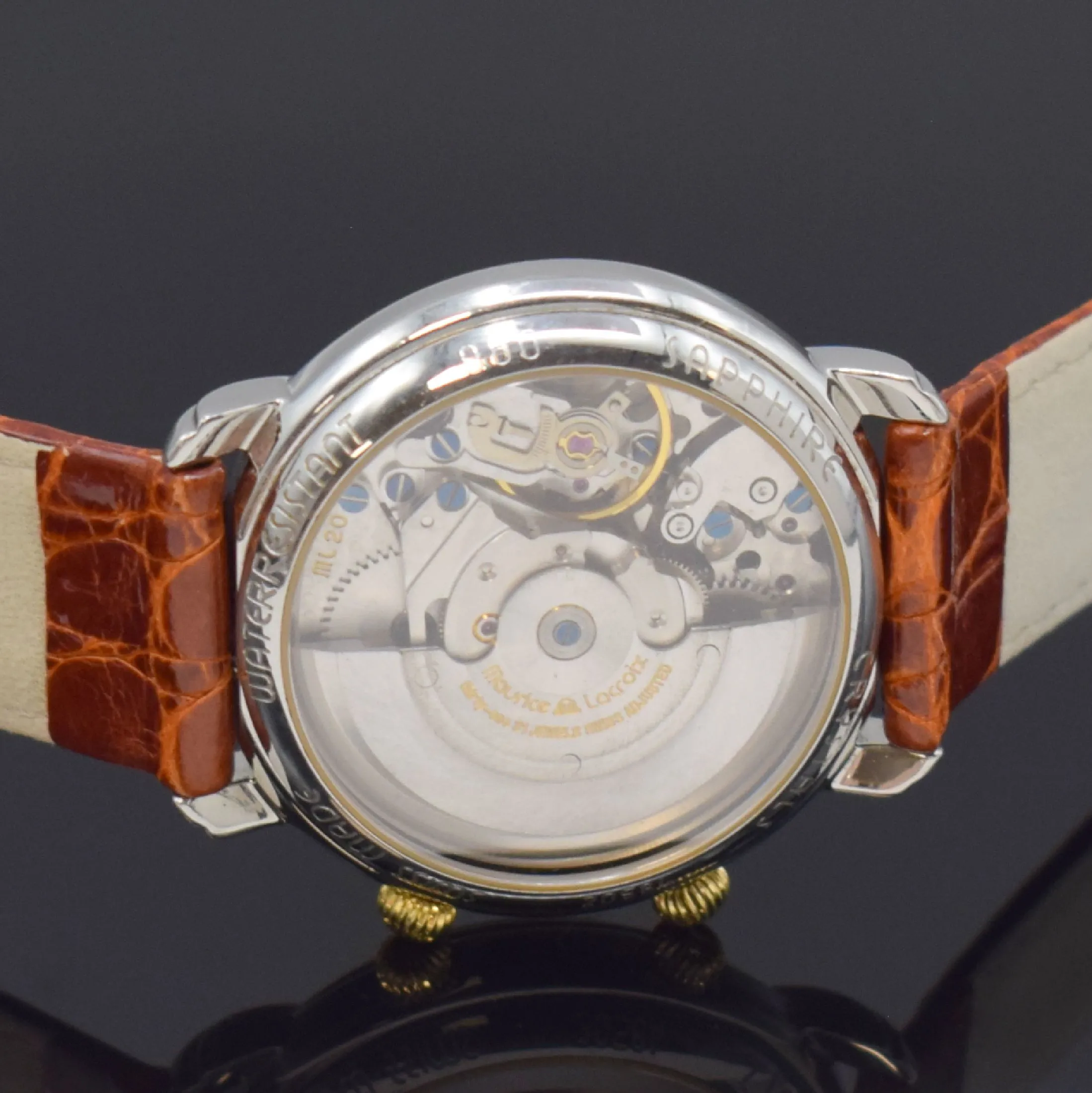 Maurice Lacroix Masterpiece 20584 38mm Yellow gold and Stainless steel Silver 4