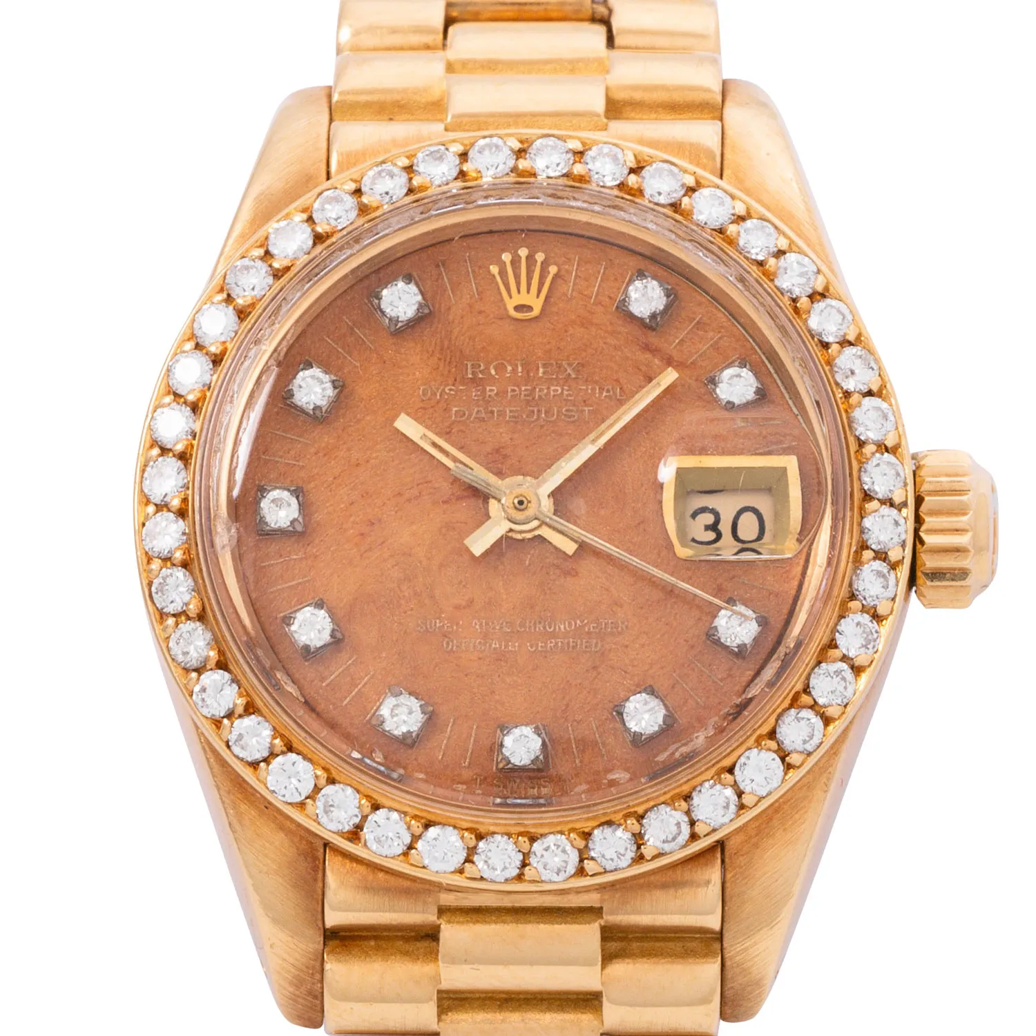 Rolex Datejust 6917 26mm Yellow gold and Diamond Brown