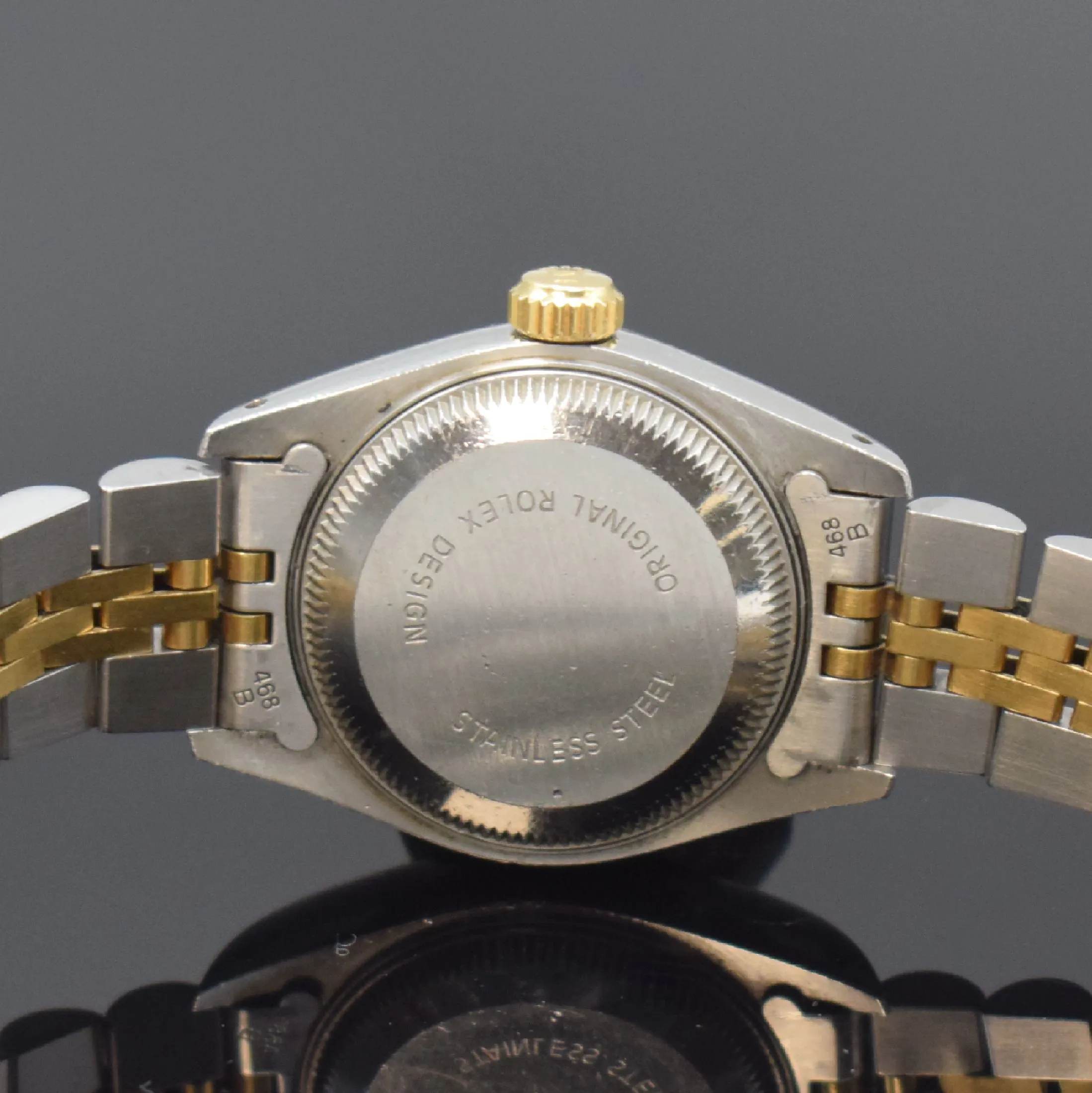 Rolex Lady-Datejust 69173 26mm Yellow gold and stainless steel Black 4