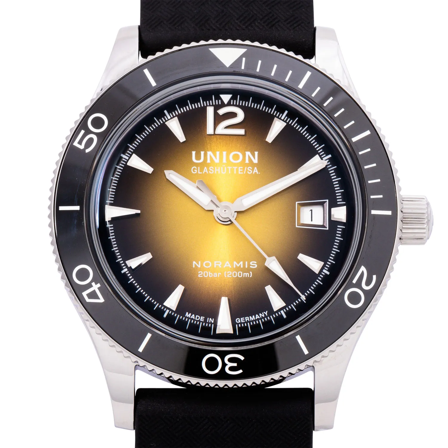 Union Glashütte Noramis D012.907.17.367.00 42mm Ceramic and Stainless steel Yellow