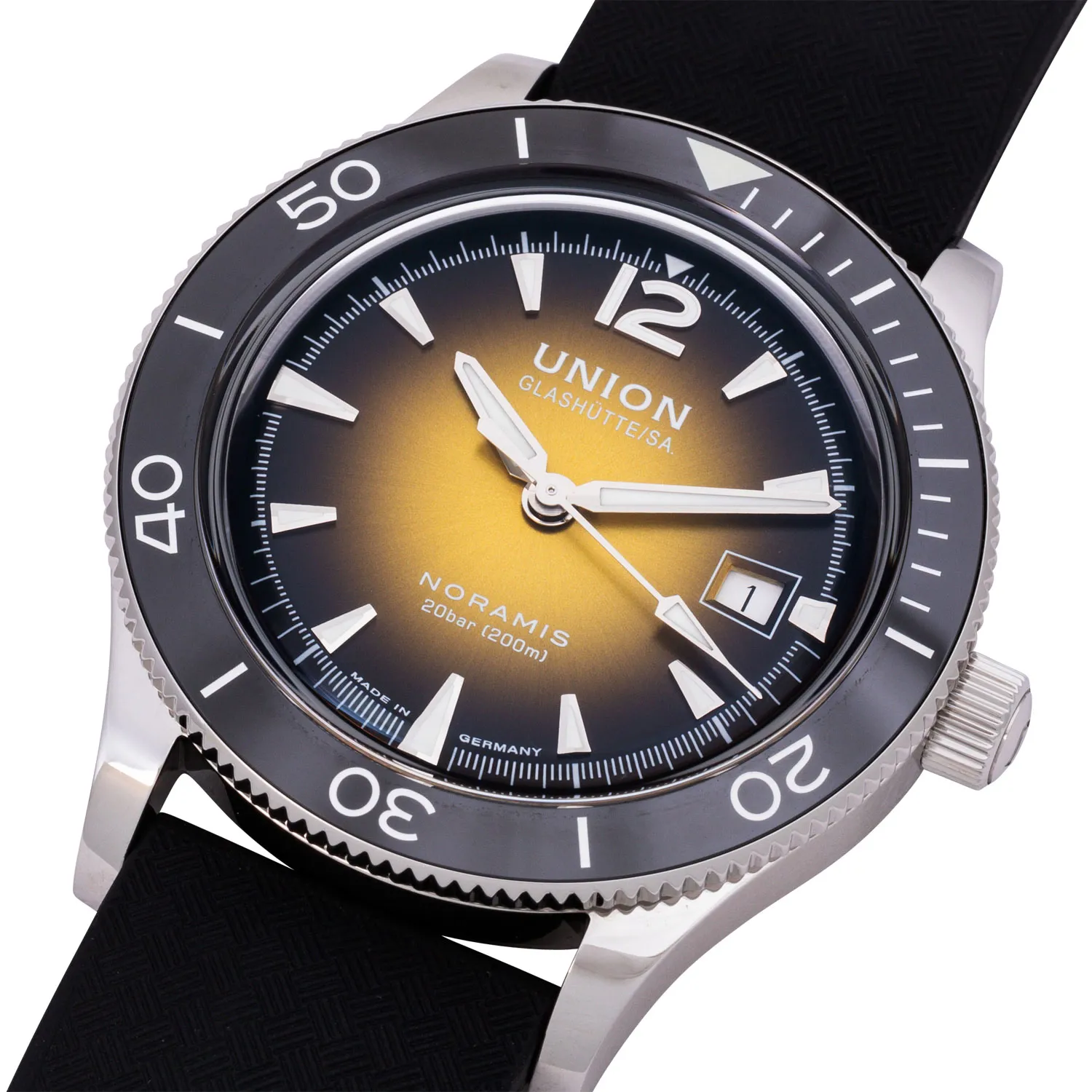 Union Glashütte Noramis D012.907.17.367.00 42mm Ceramic and Stainless steel Yellow 4