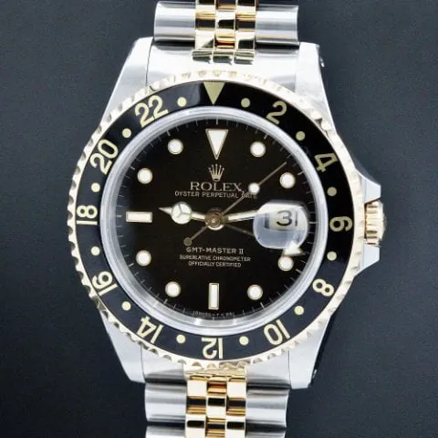 Rolex GMT-Master II 16713 40mm Yellow gold and Stainless steel Black