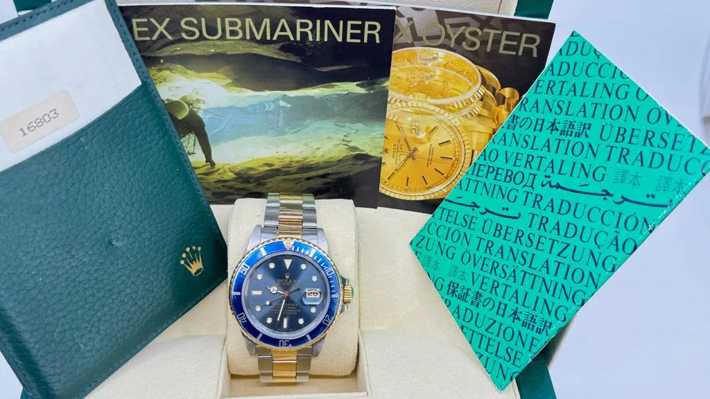 Rolex Submariner 16803 Yellow gold and Stainless steel Blue 6