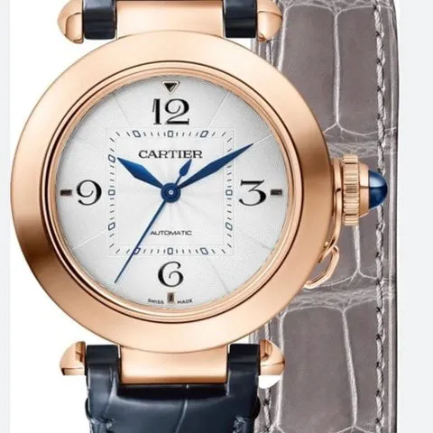 Cartier Pasha WGPA0014 35mm Rose gold Silver