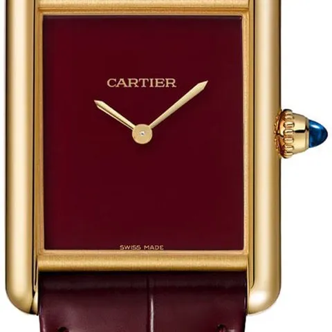 Cartier Tank 25.5mm Yellow gold Red