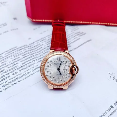 Cartier Ballon Bleu de Cartier WJBB0080 33mm Rose gold Silver