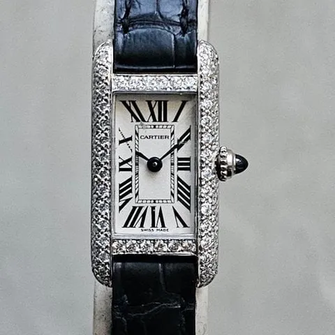 Cartier Tank 2680 14.5mm White gold White