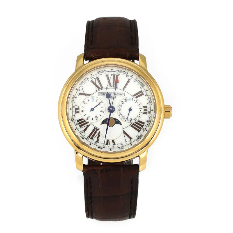 Frédérique Constant Moonphase Calendar 1290570 38mm Gold-plated White