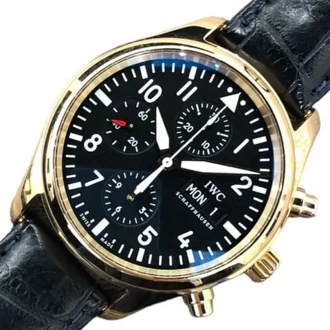 IWC Pilot Chronograph IW371713 42mm Rose gold Black