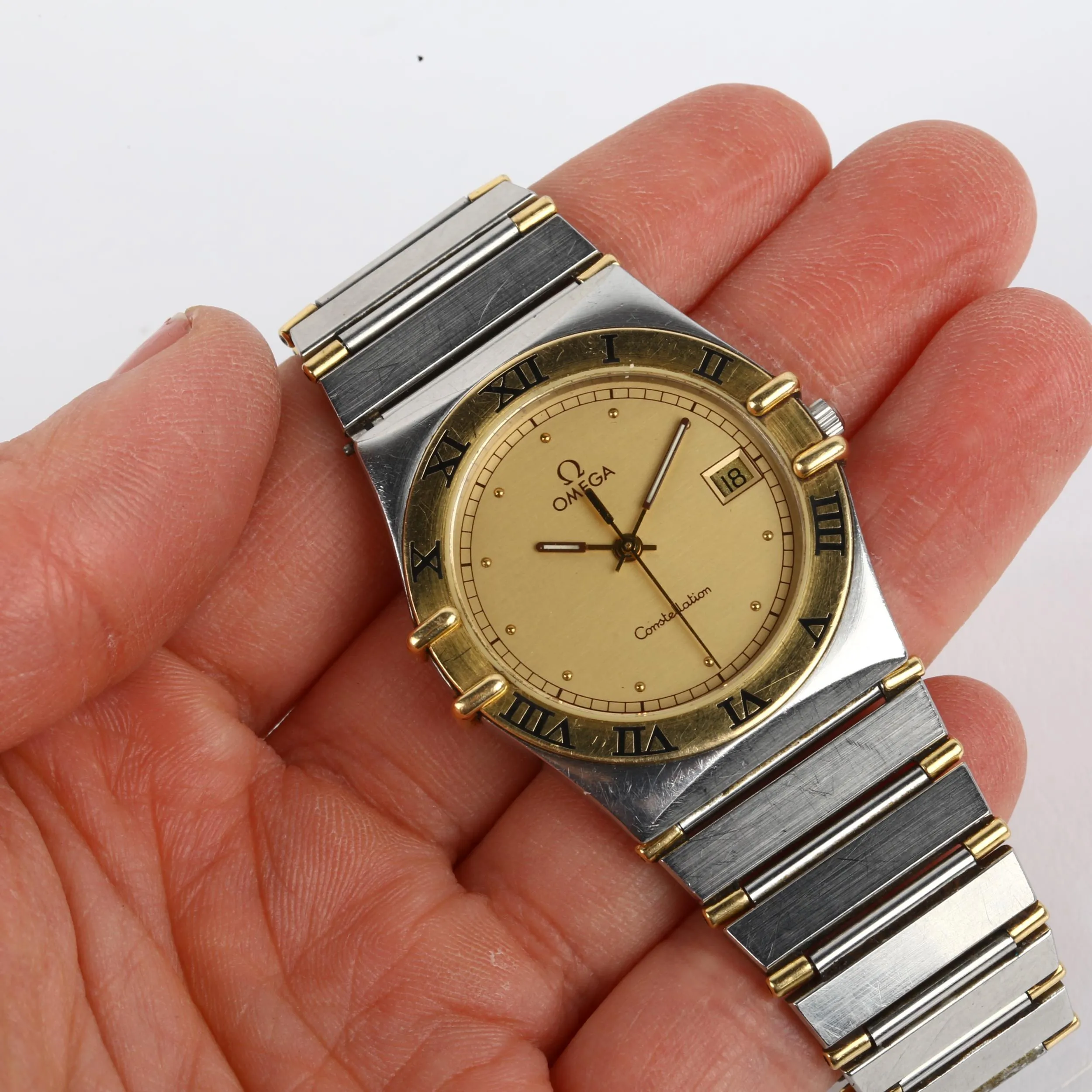 Omega Constellation 396.1070 33mm Yellow gold and stainless steel Champagne 4