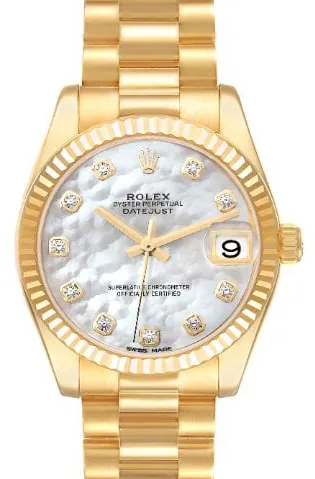 Rolex Datejust 31 178278 31mm Yellow gold Mother-of-pearl