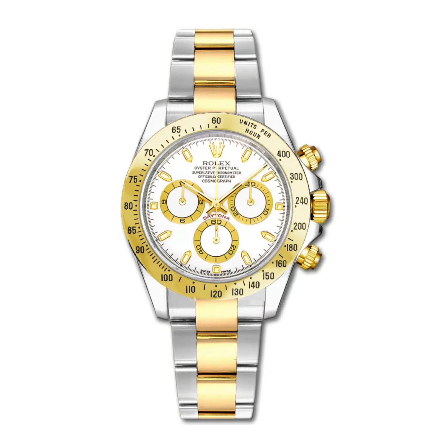 Rolex Daytona 116523-0040 40mm Yellow gold and Stainless steel White