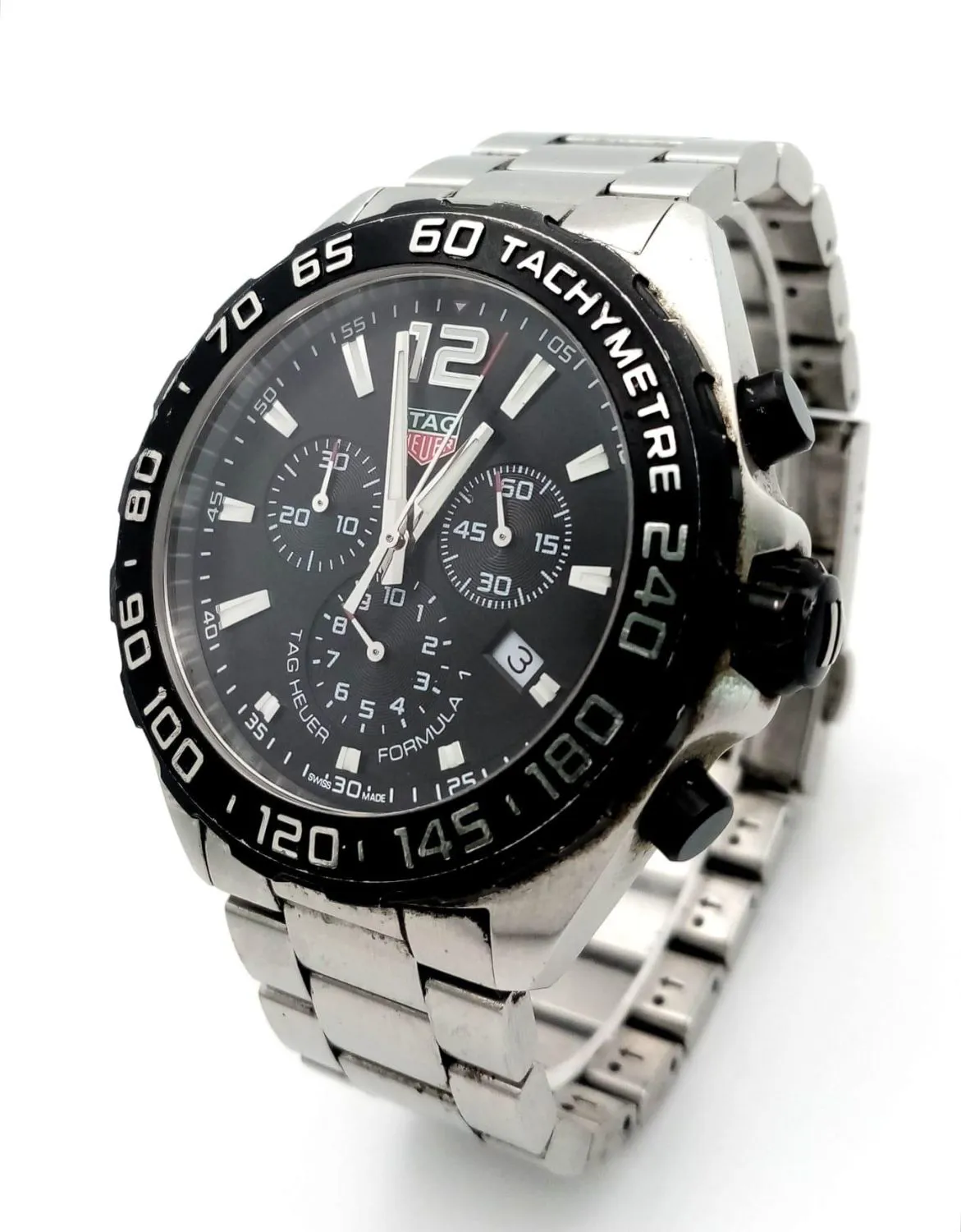 TAG Heuer Chronograph 43mm Stainless steel Black