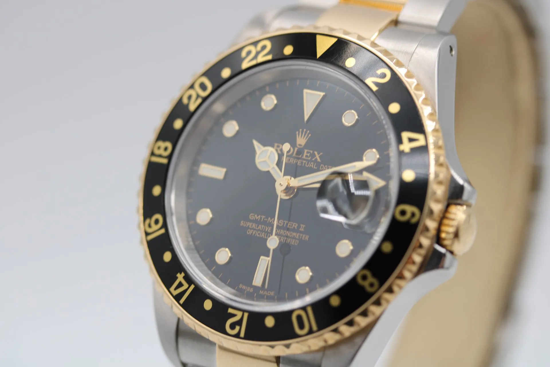 Rolex GMT-Master II 16713 40mm Yellow gold and Stainless steel Black 1