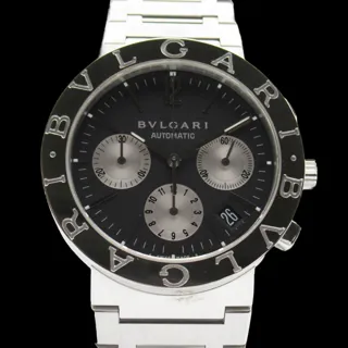 Bulgari Bulgari BB 38 SS CH Stainless steel Black