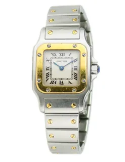 Cartier Santos 1567 Yellow gold and Stainless steel White