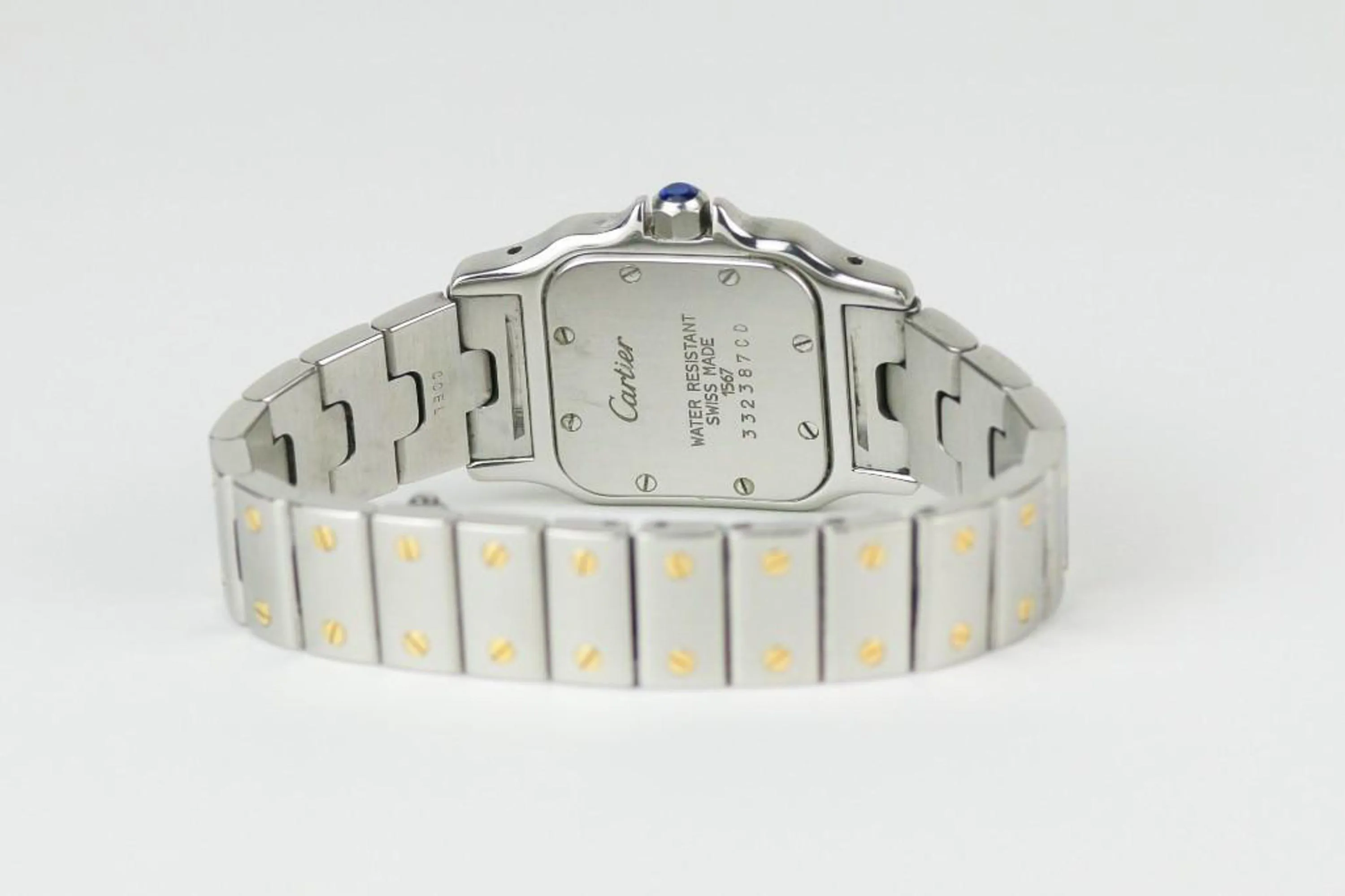 Cartier Santos 1567 24mm Yellow gold and Stainless steel White 2