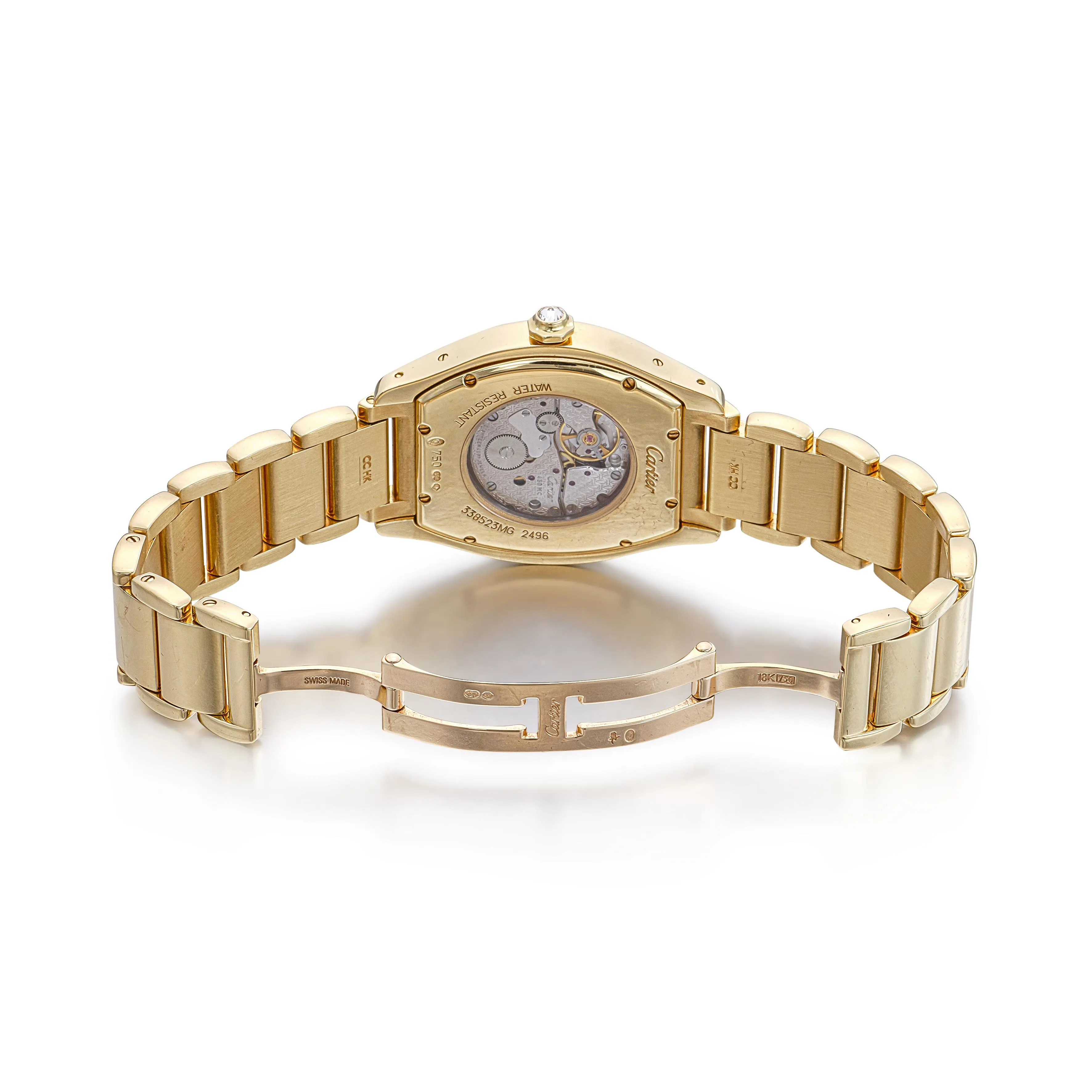 Cartier Tortue Yellow gold and Diamond Guilloché 2