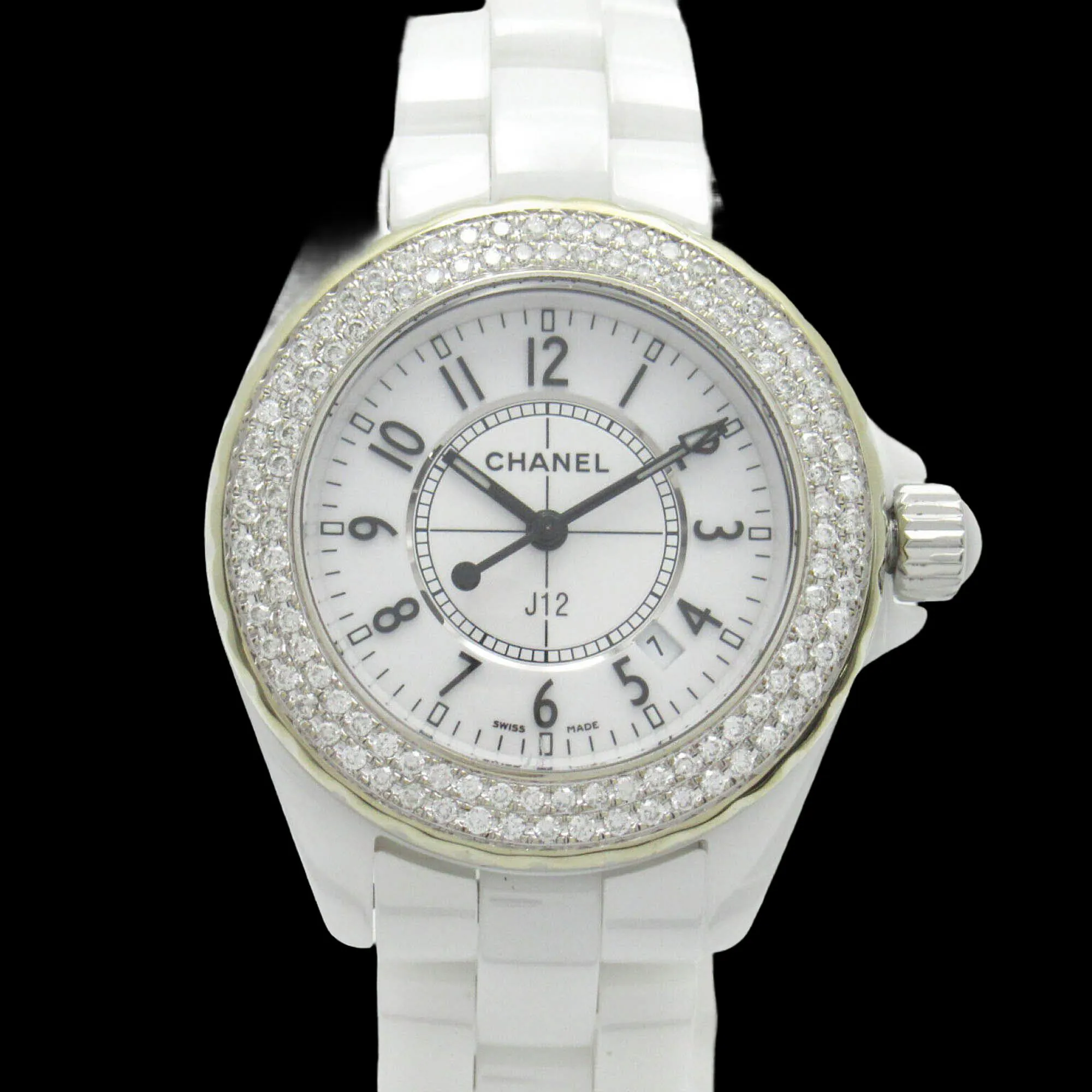 Chanel J12 33mm Ceramic and Diamond White