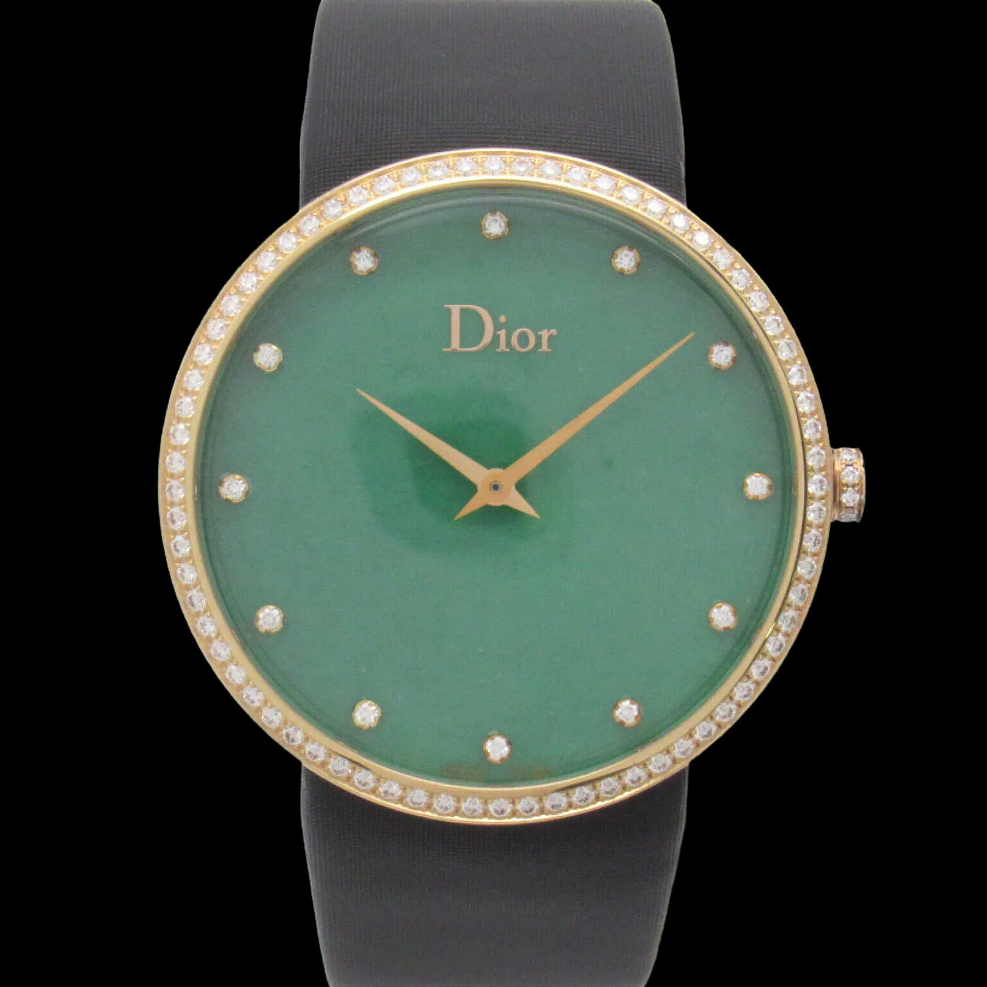 Dior La D De Dior 37mm Rose gold and Diamond Green