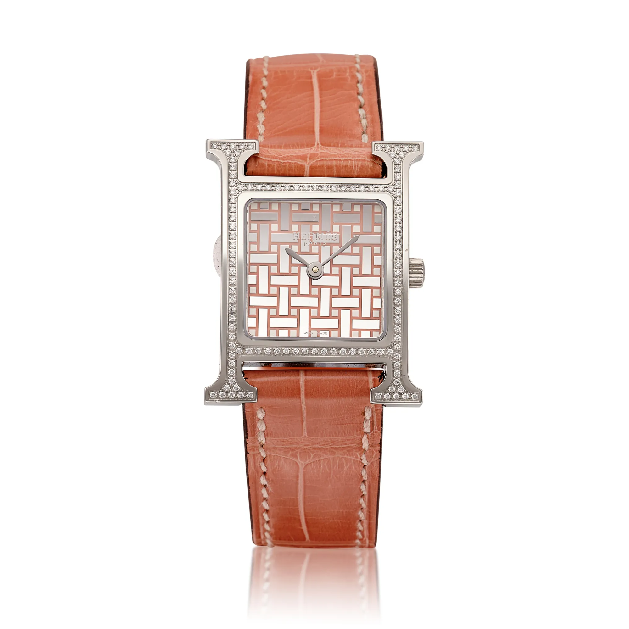 Hermès Heure H HH1.235 21mm Stainless steel and Diamond