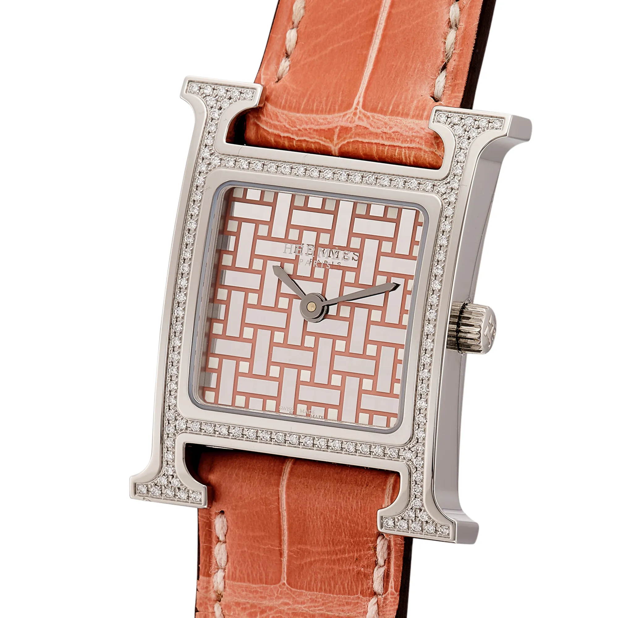 Hermès Heure H HH1.235 21mm Stainless steel and Diamond 1