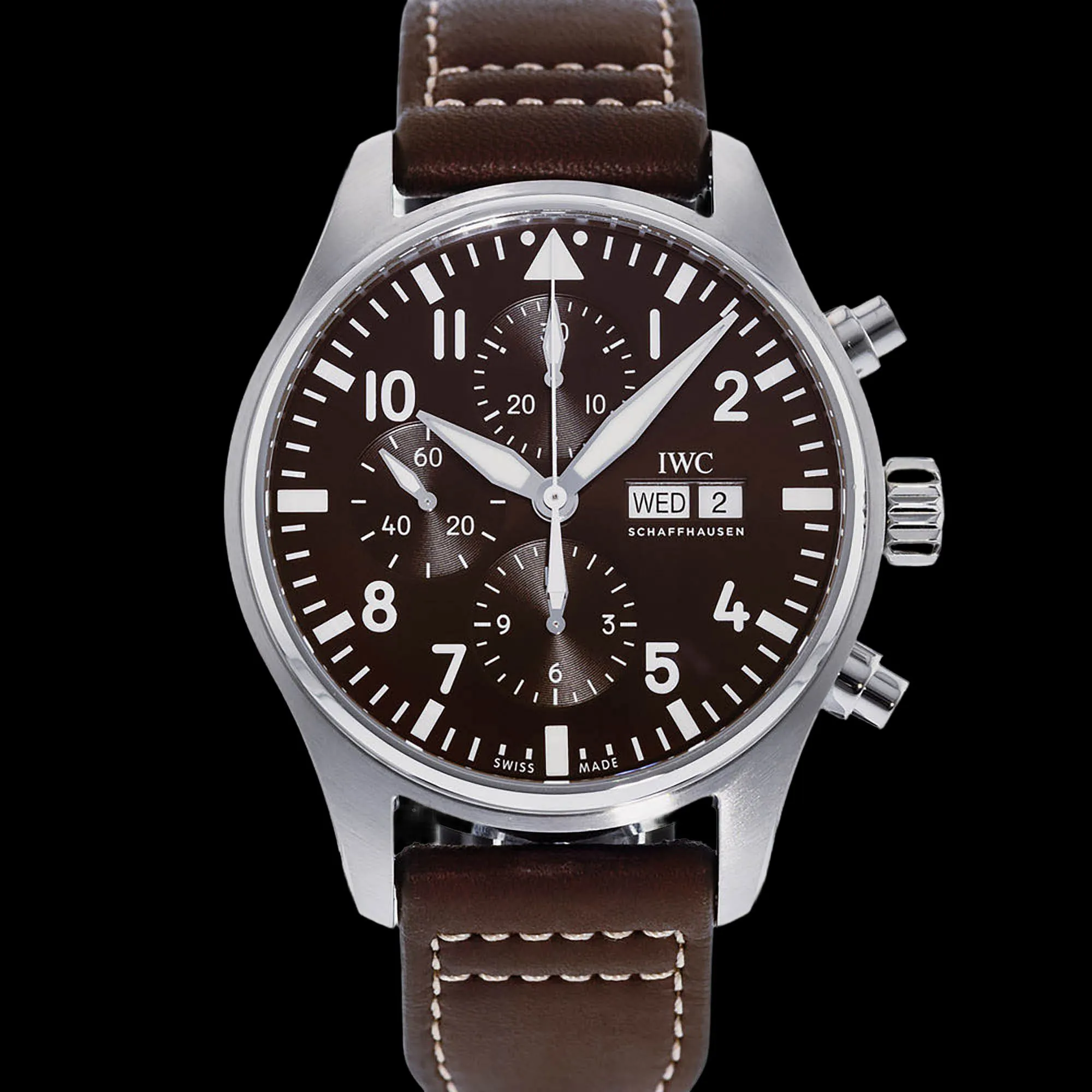 IWC Pilot Saint-Exupery 43mm Stainless steel Brown