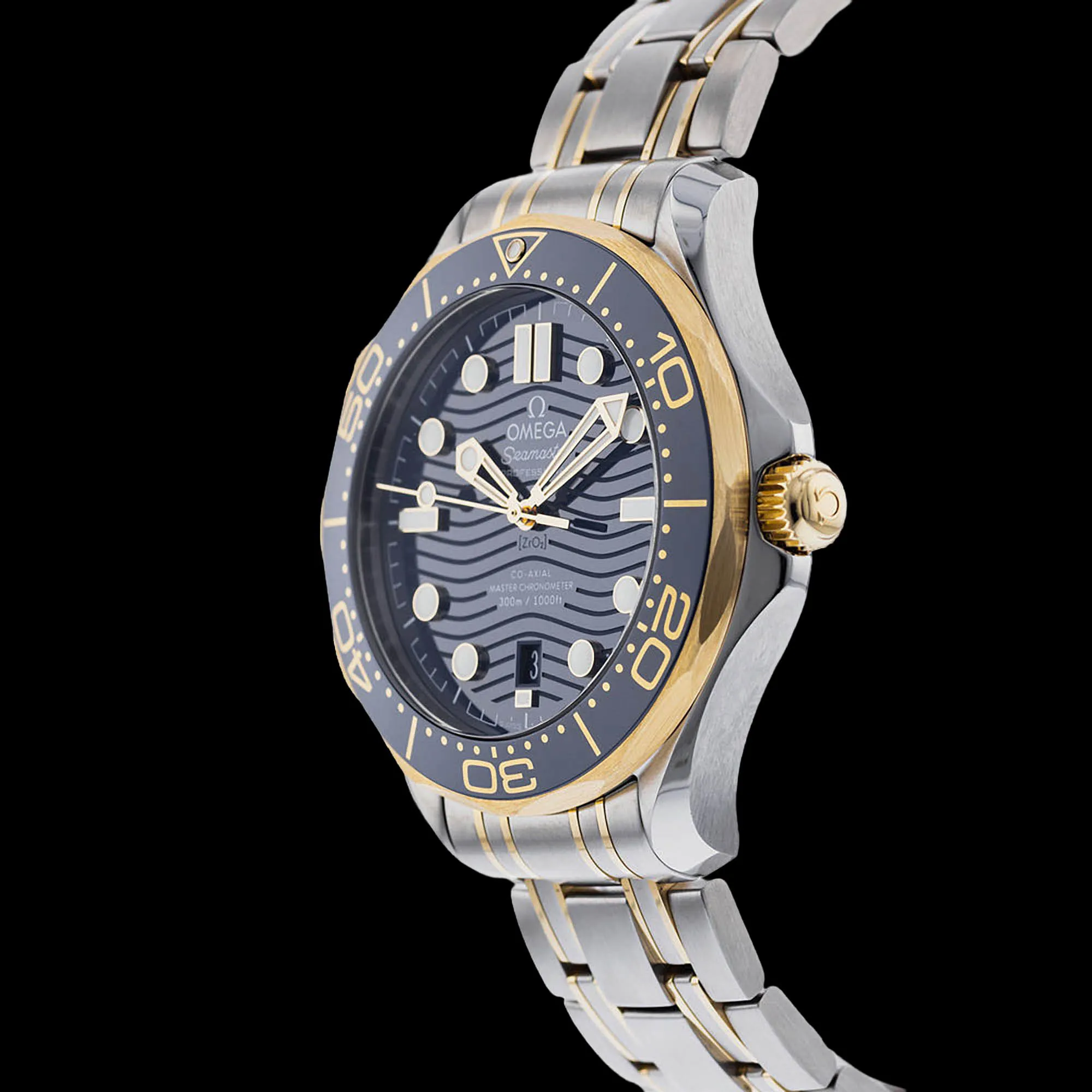 Omega Seamaster 300 42mm Yellow gold and stainless steel Blue 2