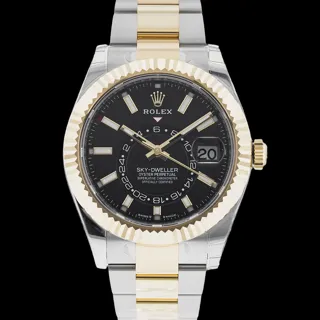 Rolex Sky-Dweller Yellow gold and Stainless steel Black