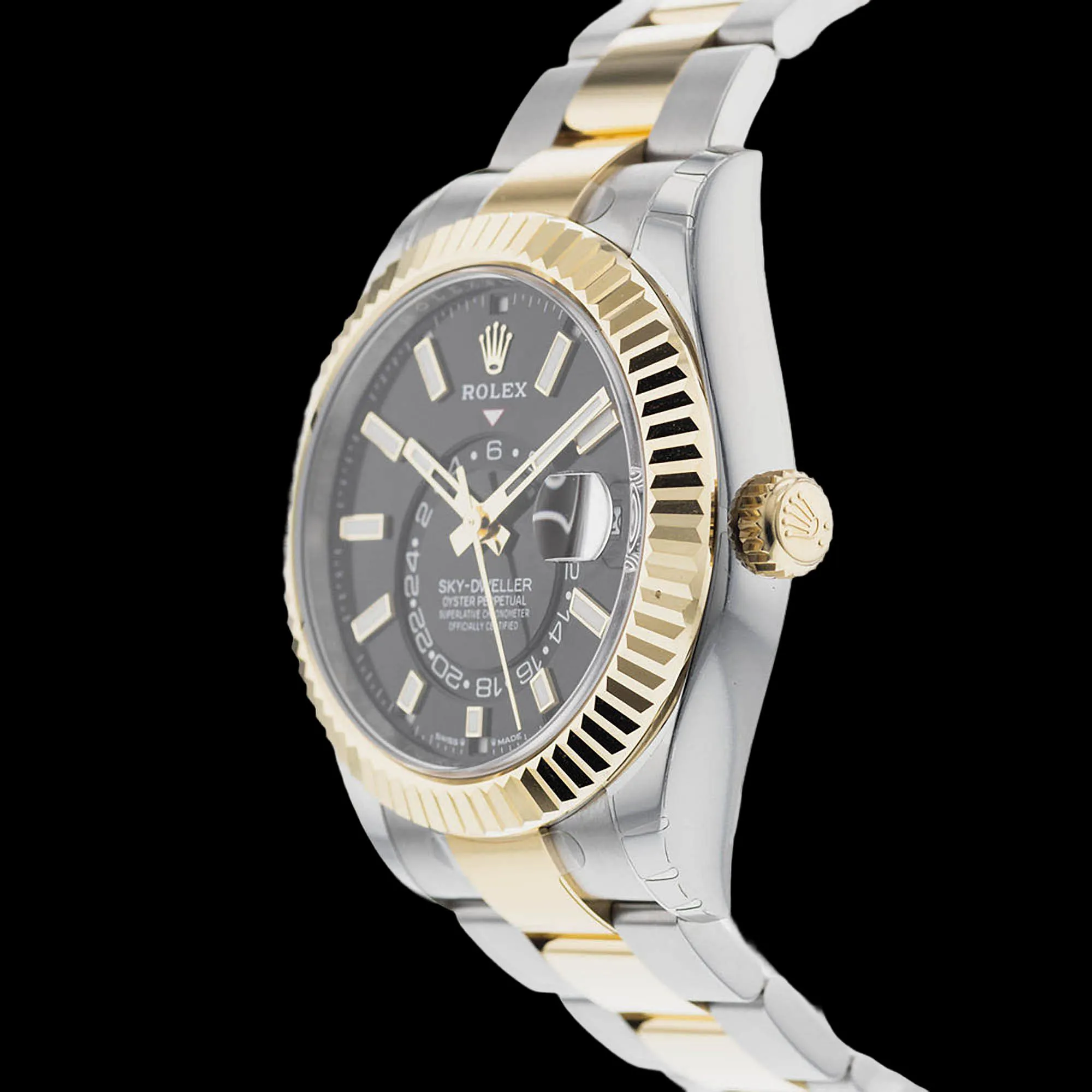Rolex Sky-Dweller 42mm Yellow gold and stainless steel Black 1