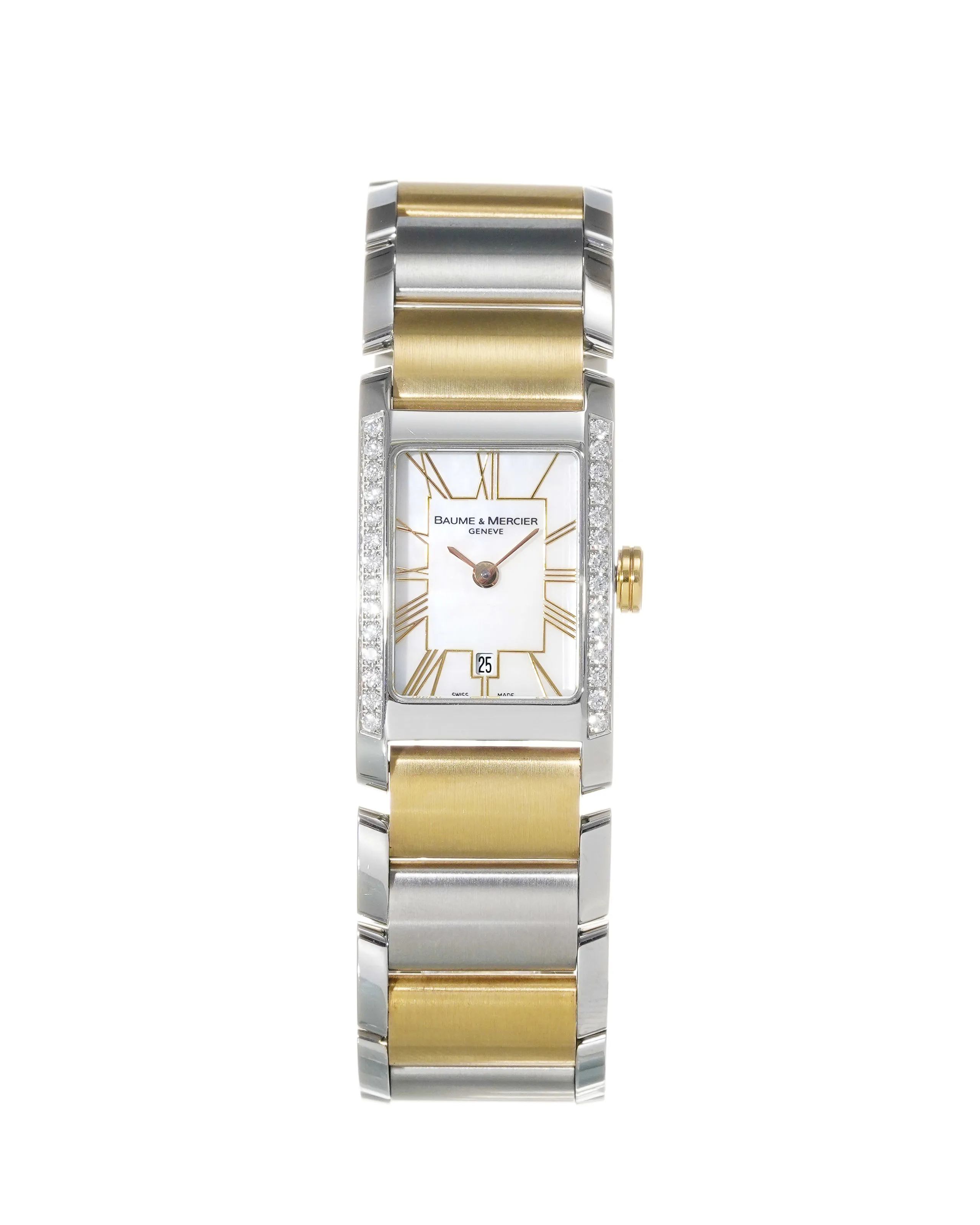 Baume & Mercier Hampton 65641 20mm Stainless steel and Gold-plated Mother-of-pearl