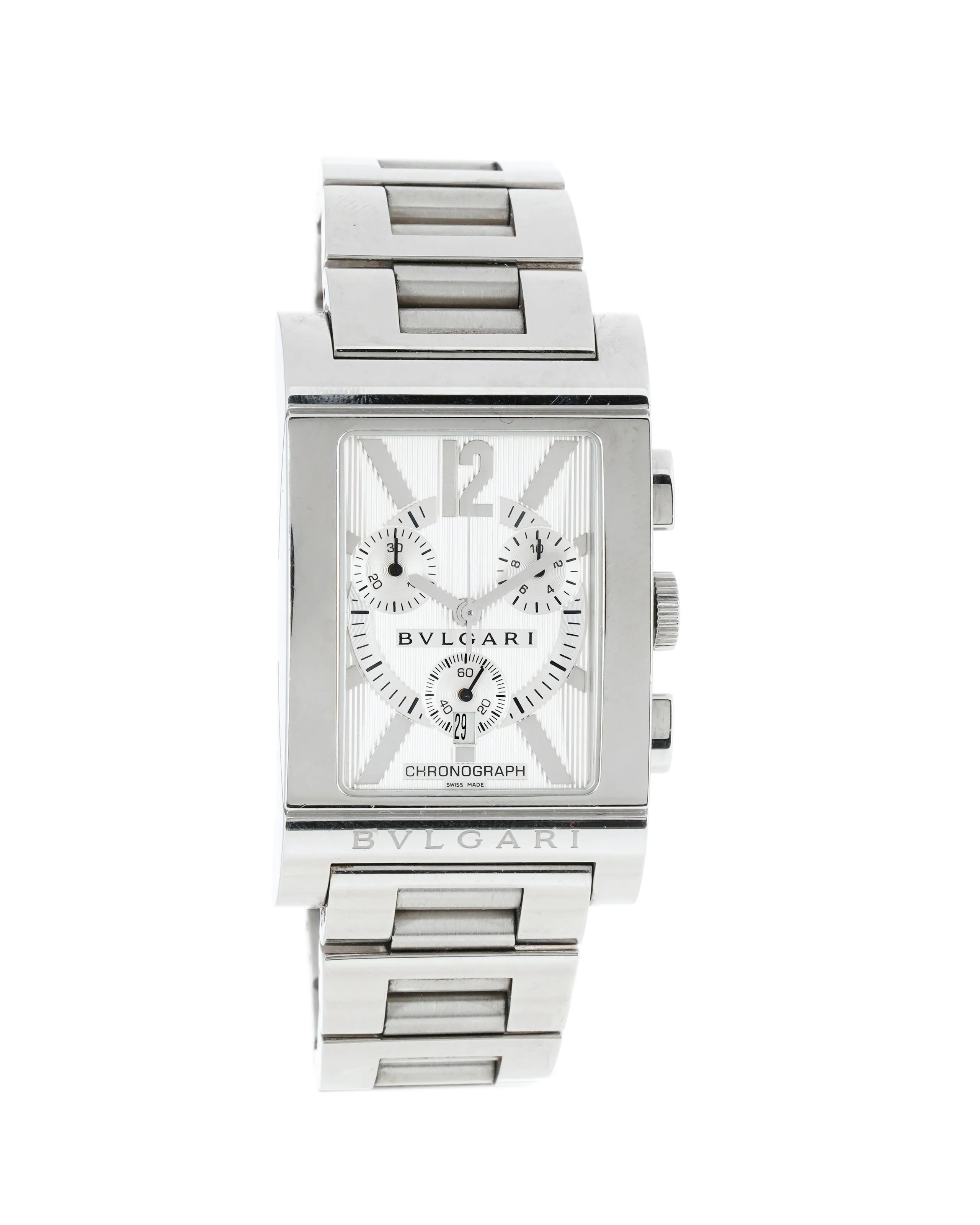 Bulgari Rettangolo RTC 49 S 29mm Stainless steel Silver