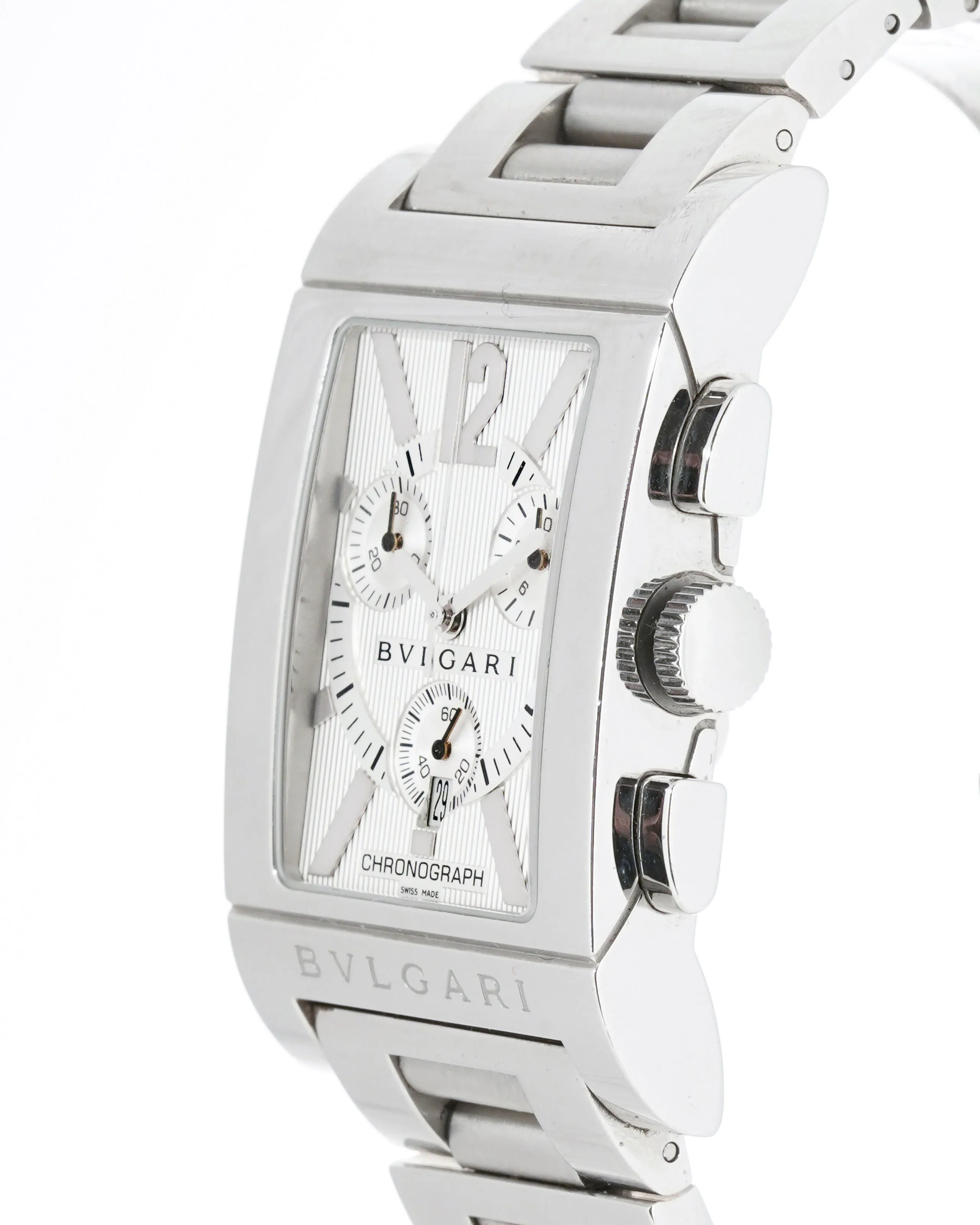 Bulgari Rettangolo RTC 49 S 29mm Stainless steel Silver 1