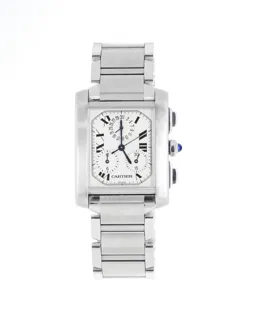 Cartier Tank Française 2303 Stainless steel White