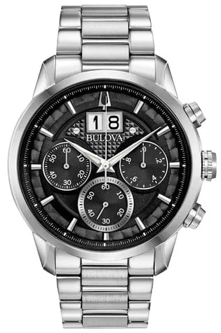 Bulova Classic 96B319 44mm Stainless steel Black