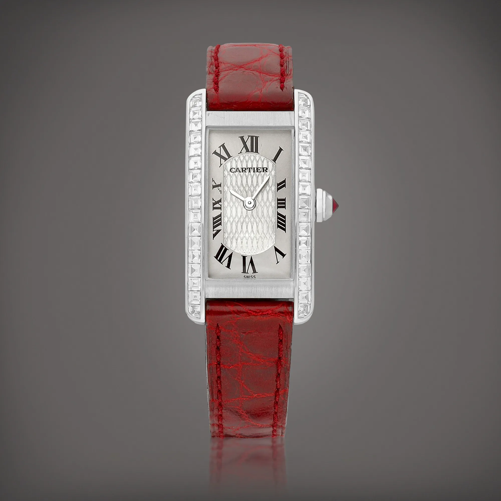 Cartier Tank Américaine 1713 35mm White gold and Diamond Silver