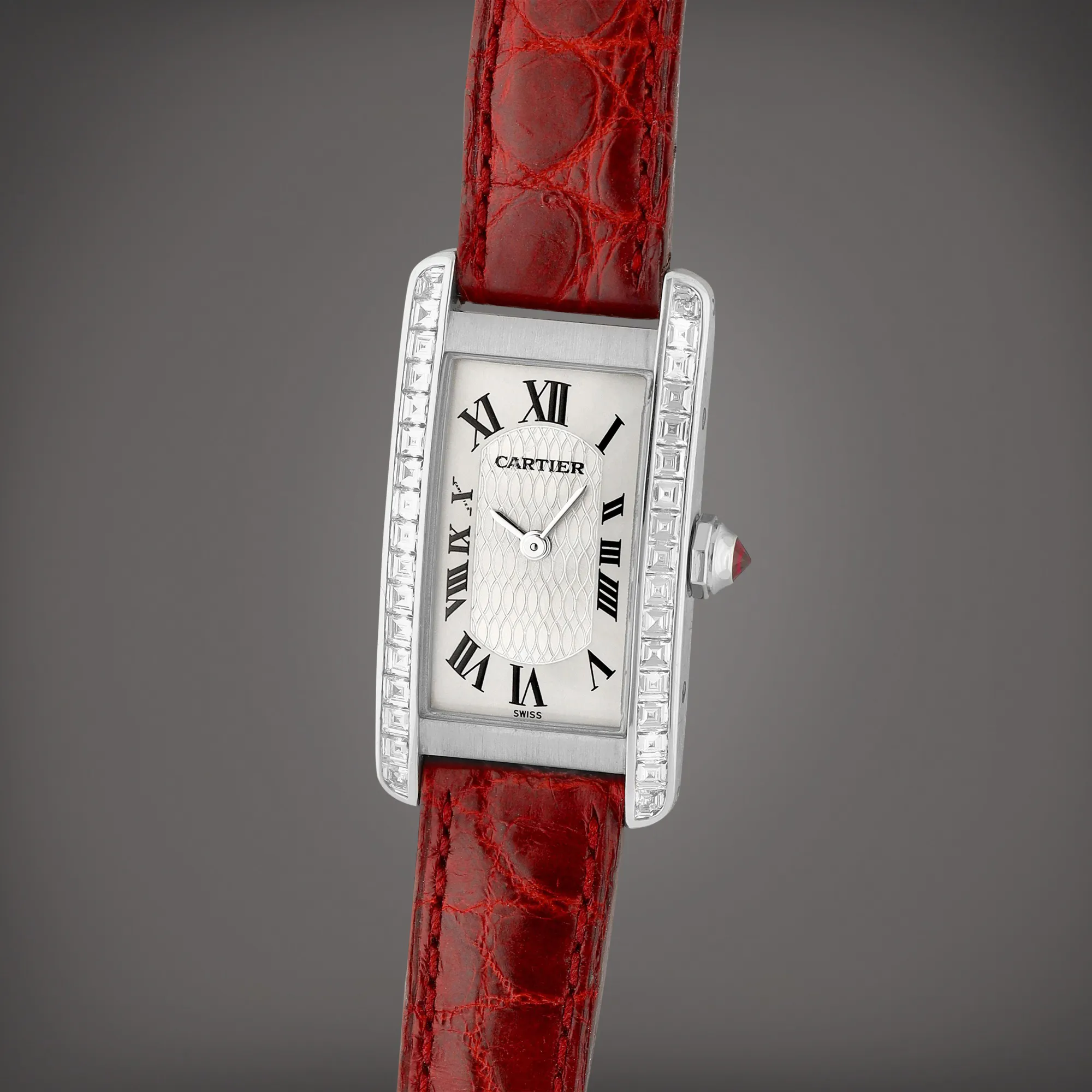 Cartier Tank Américaine 1713 35mm White gold and Diamond Silver 3