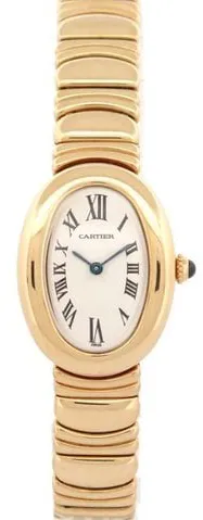 Cartier Baignoire 257010 31mm Yellow gold White