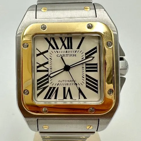 Cartier Santos 2656 38mm Yellow gold and Stainless steel White