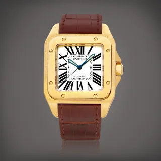 Cartier Santos 100 2657 Yellow gold Silver