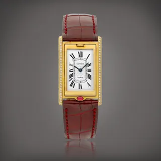 Cartier Tank Basculante Yellow gold Silver