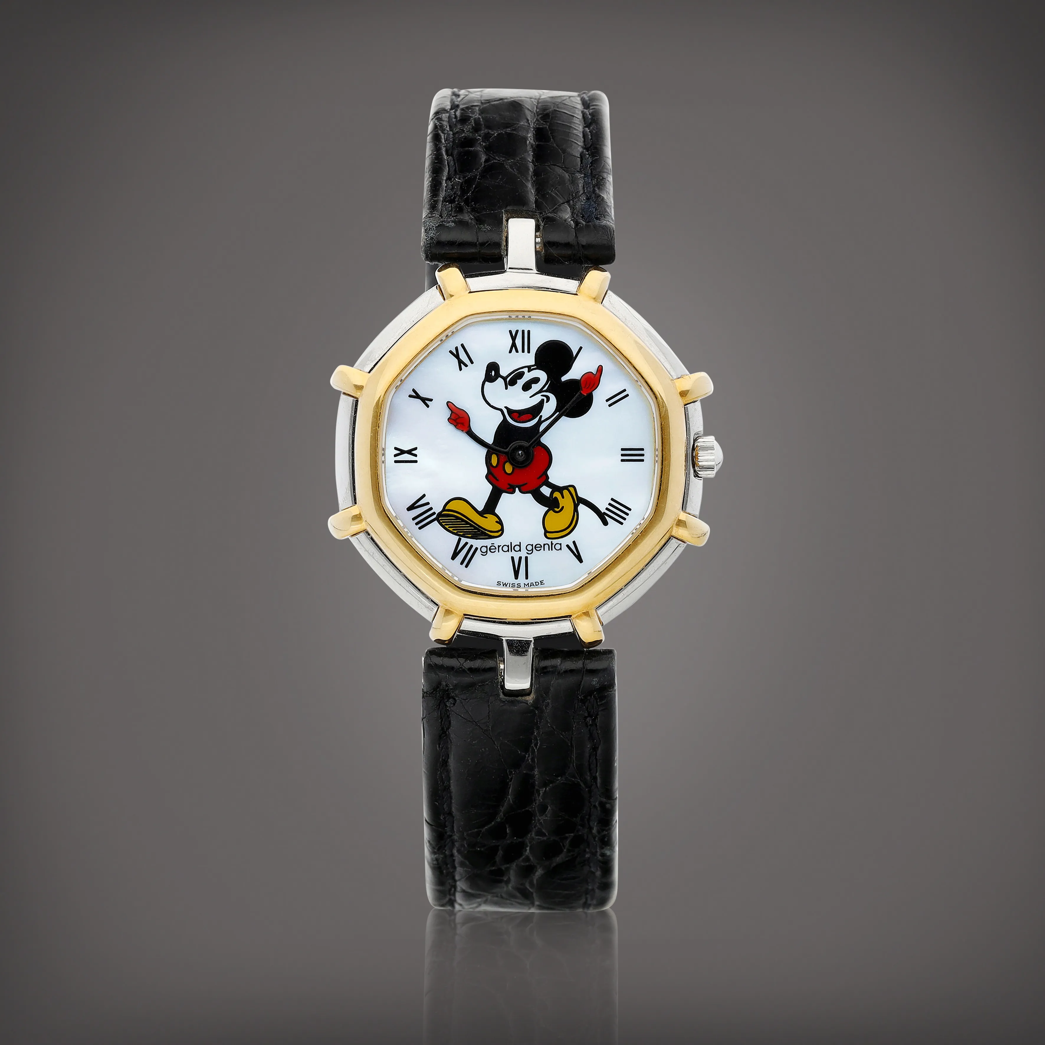 Gérald Genta Retro "Mickey Mouse" G.2850.7 31mm Yellow gold and Stainless steel Mother-of-pearl