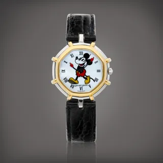 Gérald Genta Retro "Mickey Mouse" G.2850.7 Yellow gold and Stainless steel White