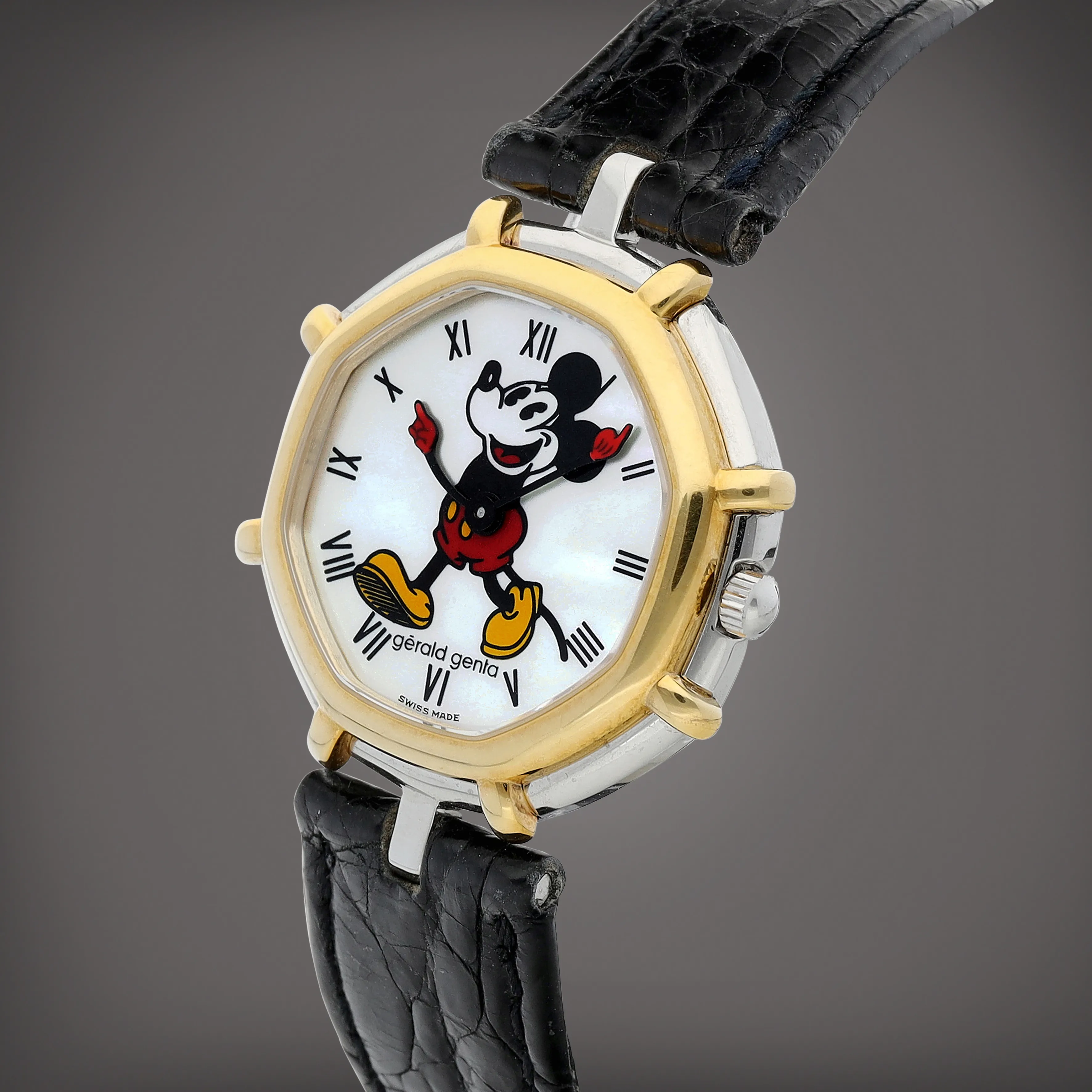 Gérald Genta Retro "Mickey Mouse" G.2850.7 31mm Yellow gold and Stainless steel Mother-of-pearl 1