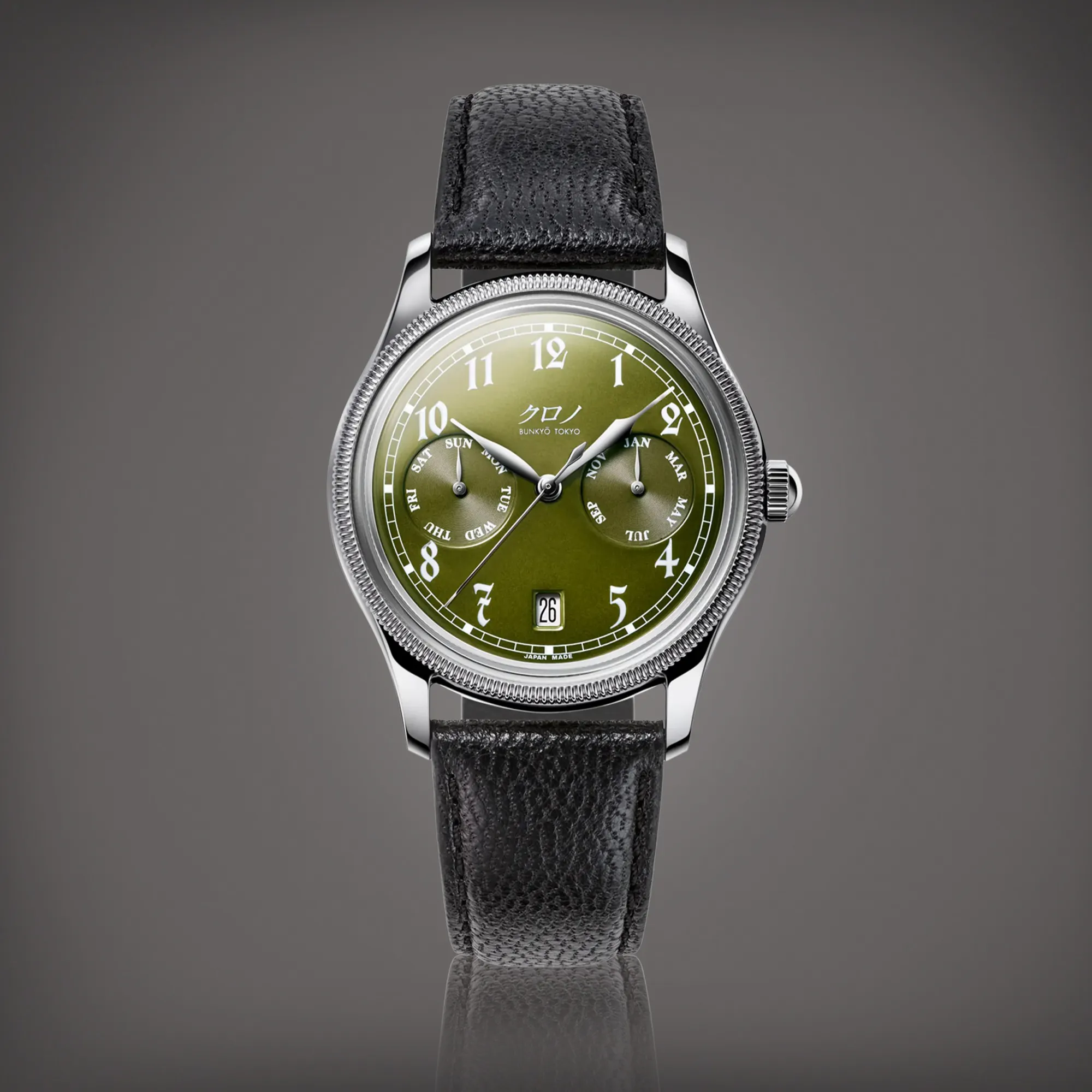 Kurono Calendrier Type I 38mm Stainless steel Green