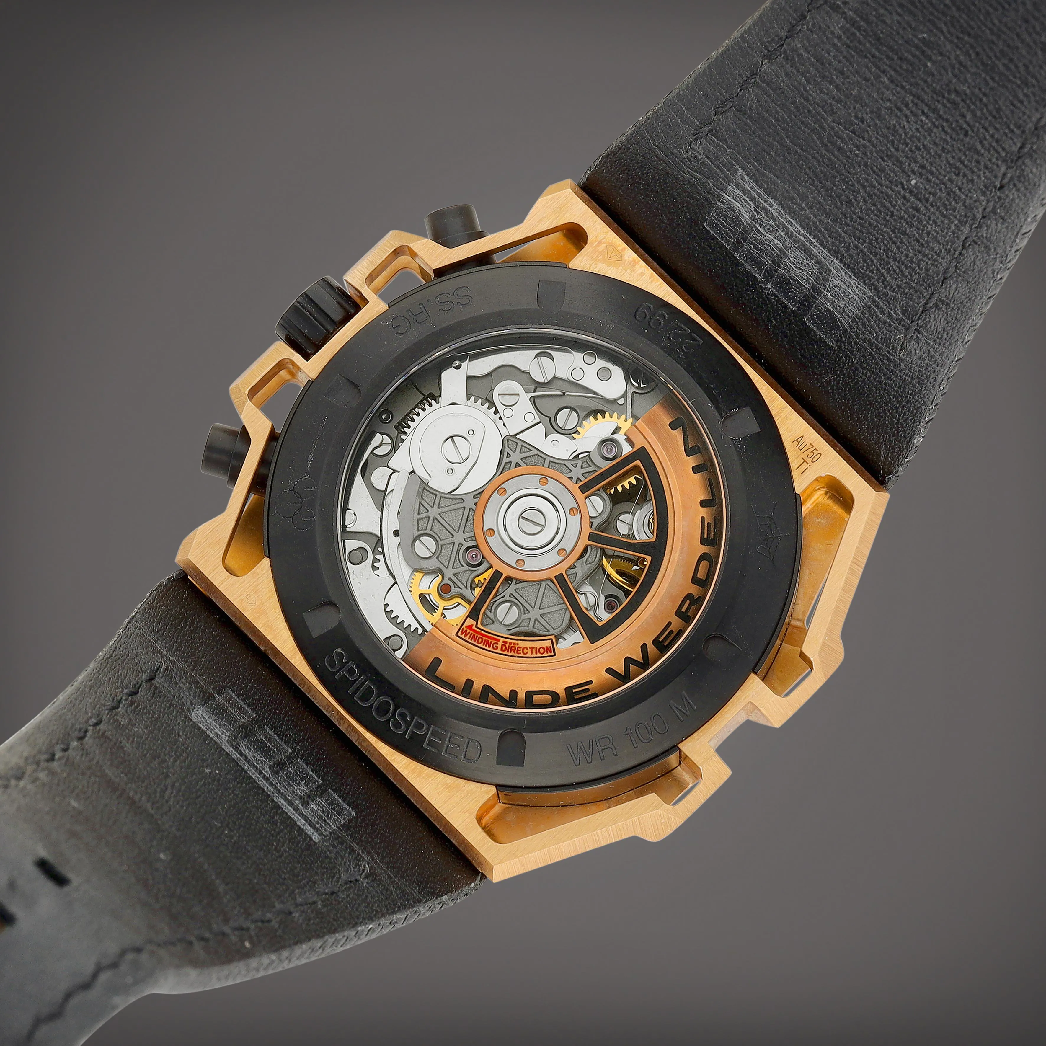 Linde Werdelin SpidoSpeed 46mm Rose gold and Titanium and Black DLC Semi-skeletonized 4